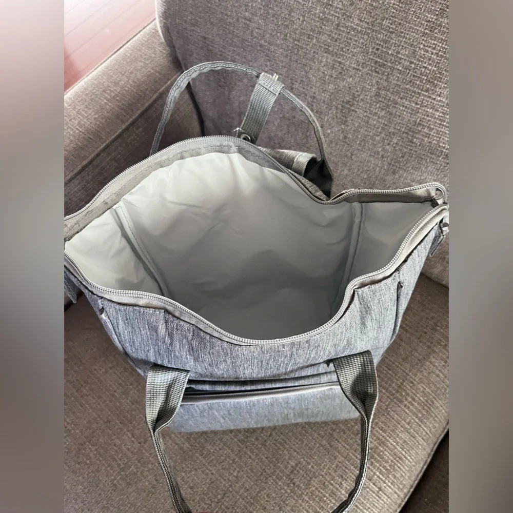 Compact Gray Diaper Bag